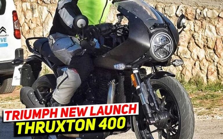 Triumph Thruxton 400 Cafe Racer Recently Spotted Testing in India Triumph thruxton 400 cafe racer recently spotted testing in india (1)